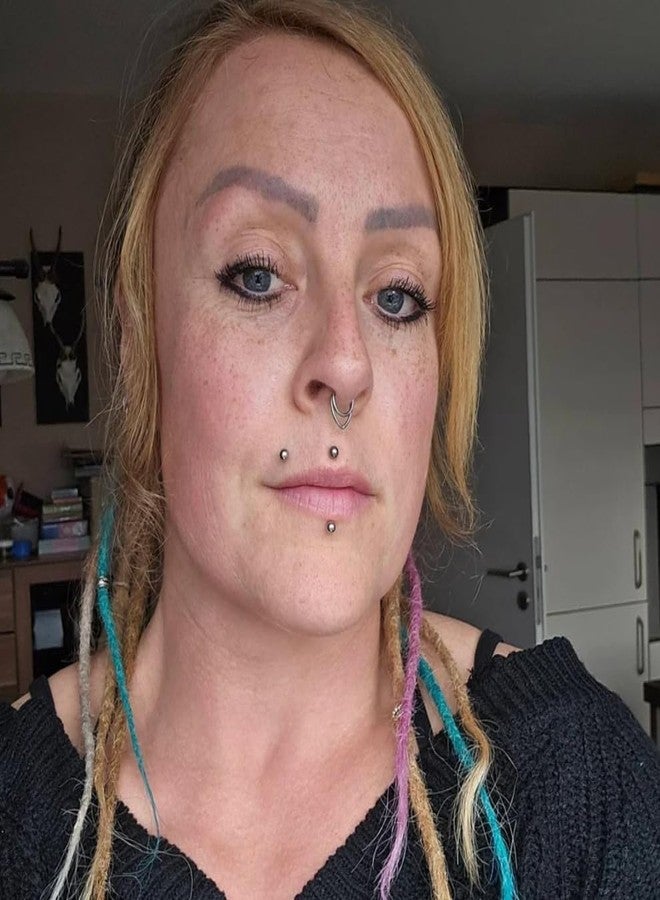 NONTAI 16G Stacked Septum Ring Double Septum Clicker Layered Septum Piercing Silver Hinged Septum Hoop, db-pier-8mm-silver - Image 5